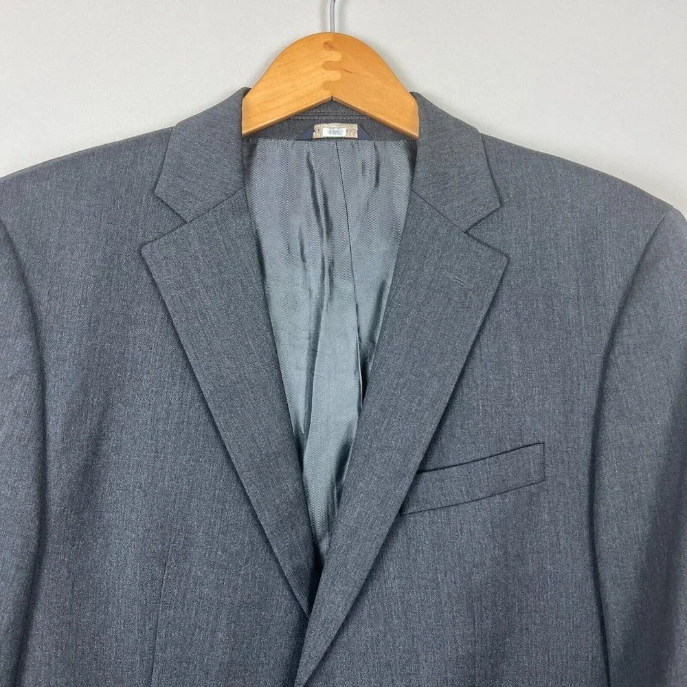 Banana Republic Blazer Jacket Mens 40S Gray Lanificio Wool Modern Fit Sport Coat
